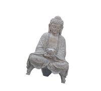 THINCAN Maison Bouddha Statue Énergie Solaire Vacillant Lumière de Jardin Méditations Bouddha Figurines Spirituelles Décoration de Chambre Extérieur Figure
