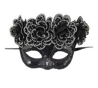 THINCAN Masque de mascarade à paillettes Demi-visage Masque pour les yeux Halloween Fête Masque pour les yeux pour femmes Fête de mariage Mascarade Masque décoratif