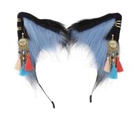 THINCAN Mignon Étudiants Femme Photographie Bandeau avec Boucle d'oreille Ethnique Oreilles de Chat Bandeaux Style Ethnique Bande Dessinée Cheveux Serre-tête
