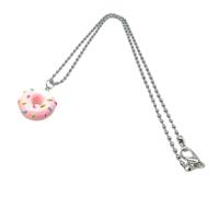 THINCAN Mode Acrylique Pendentif Collier Collier de Cou Drôle Sac à Clé Chaîne Métal Perle Collier Bijoux