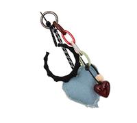 THINCAN Mode Denim Sac en tissu lavé Porte-clés Origine Accessoire portable pour femmes élégantes et modernes Tenues élégantes et élégantes Porte-clés pour femmes, c, taille unique