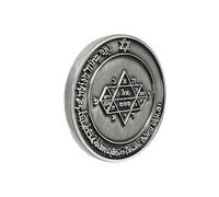 THINCAN Mystique Salomon King Seal Coin King Seal Amulets Bijoux La Sagesse Prospérité Collectible Rituel Texte Rituel, Comme décrit