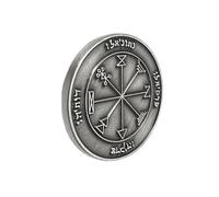 THINCAN Mystique Salomon King Seal Coin King Seal Amulets Bijoux La Sagesse Prospérité Collectible Rituel Texte Rituel, Comme décrit