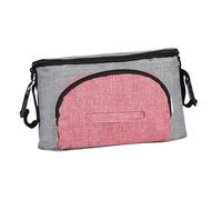 THINCAN Organisateur universel pour poussette avec porte-gobelet, bandoulière amovible pour la plupart des accessoires de poussette pour animaux de compagnie, gris