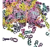 THINCAN Ornements colorés numéros de lettre magique Pendentif en plastique pour nom de mot Boucles d'oreilles Collier Bijoux Artisanat