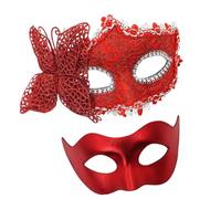THINCAN Paire de masques pour les yeux - Demi-visage - Mascarade - Accessoire pour hommes et femmes - Halloween - Mariage - Bal de fin d'année