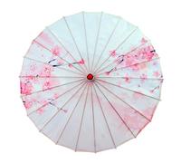 THINCAN Parasole oriental élégant avec cadre en bambou Parapluie en papier huilé pour mariage, c, taille unique