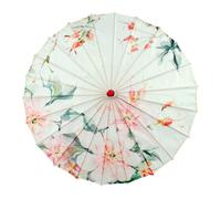 THINCAN Parasole oriental élégant avec cadre en bambou Parapluie en papier huilé pour mariage, i, taille unique
