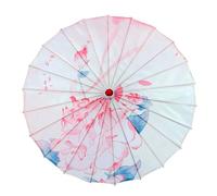THINCAN Parasole oriental élégant avec cadre en bambou Parapluie en papier huilé pour mariage, L, taille unique