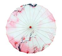 THINCAN Parasole oriental élégant avec cadre en bambou Parapluie en papier huilé pour mariage, l, taille unique