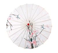 THINCAN Parasole oriental élégant avec cadre en bambou Parapluie en papier huilé pour mariage, N, taille unique