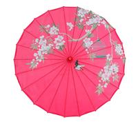 THINCAN Parasole oriental élégant avec cadre en bambou Parapluie en papier huilé pour mariage, q, taille unique
