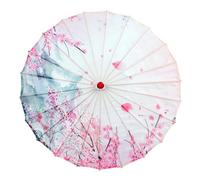 THINCAN Parasole oriental élégant avec cadre en bambou Parapluie en papier huilé pour mariage, Y, taille unique