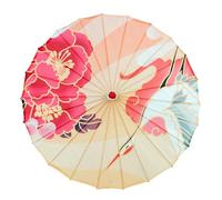 THINCAN Parasole oriental élégant avec cadre en bambou Parapluie en papier huilé pour mariage, z, taille unique