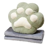 THINCAN Pattes de chat Coussin Quilts Double Usage Coussin Rabats Climatisation Voiture Coussin Intérieur Coussin 2 en 1 Bureau