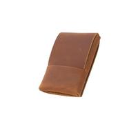 THINCAN Petits porte-cartes de crédit pour femmes et hommes Organisateurs de pièces de monnaie faits à la main Portefeuille Bouton en cuir, marron