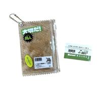 THINCAN Pochette à fermeture éclair en PVC transparent à la mode charme élégant organisateur de cartes photo porte-clés étui de protection portable pour carte photo