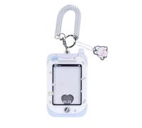 THINCAN Porte-cartes de dessin animé Étui pour cartes de crédit Couverture avec pendentif porte-clés Porte-cartes en acrylique pour femme fille Photo acrylique avec le porte-clés Pendentif Dessin