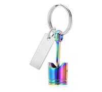 THINCAN Porte-clés à thème du cylindre moteur Mémorial Stockage des cendres pour animaux de compagnie Mécanique Métal pour Souvenir PET Facile à ouvrir Memorial Keyring Urne