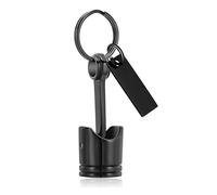 THINCAN Porte-clés à thème du cylindre moteur Mémorial Stockage des cendres pour animaux de compagnie Mécanique Métal pour Souvenir PET Facile à ouvrir Memorial Keyring Urne