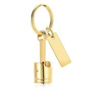 THINCAN Porte-clés à thème du cylindre moteur Mémorial Stockage des cendres pour animaux de compagnie Mécanique Métal pour Souvenir PET Facile à ouvrir Memorial Keyring Urne
