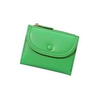 THINCAN Portefeuille court raffiné pour femme - Plusieurs fentes pour cartes - Porte-monnaie en polyuréthane résistant, vert, Mass Beauty