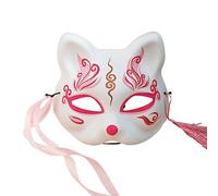 THINCAN Pour masque de chat japonais pour chat Natsume Book of Foxes Demi-masque drôle Halloween Cosplay Party