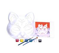 THINCAN Renards Masque Visage Halloween Cosplay Masque Visage Mascarade Couverture Visage Chat Peint à la Main Couverture Visage Non Peint Couverture Visage