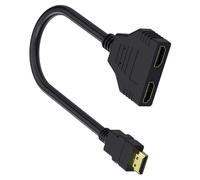 THINCAN Répartiteur HDTV 1 entrée 2 sorties pour double affichage 1080p Pour projecteurs HDTV, utilisation à domicile et bureau