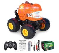 THINCAN REPRUPS FINDENT Stont Jouet de voiture avec télécommande Jouet dinosaure avec oscillation du corps Clignotant LED Jouet pour tous les âges
