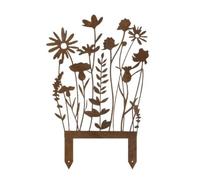 THINCAN Résistant aux intempéries Stakes de jardin en métal décoratif extérieur résistant aux installations simples connaisseurs de plantes durabilité jardin stands paysagers