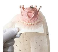 THINCAN Robe de bal de fin d'année pour princesse Queen Tiaras avec voile Anniversaire Dress Up Photo Accessoires élégants Accessoires de costume de princesse