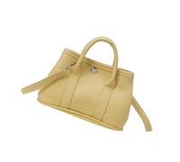 THINCAN Sac à bandoulière en cuir synthétique pour femme - Tendance - Sac à bandoulière solide avec gobelet à la mode - Bandoulière tendance en cuir synthétique, jaune