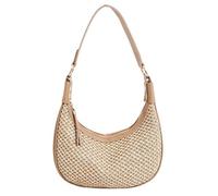 THINCAN Sac à bandoulière simple pour femmes Tendance Sac à boulettes Sac à bandoulière Paille Tissée Messagers aisselles simples Femmes Dumplings Tendance Épaule Aisselle Crossbody pour tous les