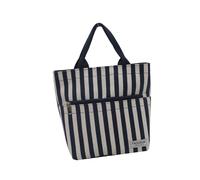 THINCAN Sac à main en toile rayé tendance - Léger et spacieux - Pour le shopping et un événement social - Porte-monnaie en toile, bleu