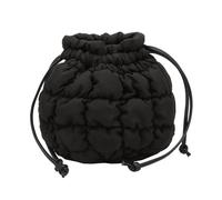 THINCAN Sac matelassé élégant pour femmes Coque sphérique avec cordon Sac à bandoulière spacieux pour l'école de travail Activités de plein air Épaule, Noir