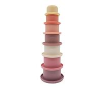 THINCAN Salle de bain Gobelet empilable Jouet d'eau Douche Jouet pulvérisateur Apprentissage précoce Kit de jeu pour l'intérieur et l'extérieur Plage Enfants de sable Jouets pour bébé