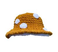 THINCAN Seau en tricot pour femmes Chapeau champignon drôle Chapeau élégant Crochet Mode Fisherman Enfants Costume Chapeaux