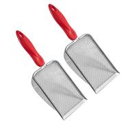 THINCAN Tamis de sol de jardin en acier inoxydable pour reptiles substrat de sable Pelle à nettoyer en maille fine pour linge de lit, chats, ordures, outil de jardin avec