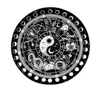 THINCAN Tapis de connaissance changeante symbole phase lunaire astrologie pendule tableau d'équilibrage tapis méditations décoration tarots pad tarots pad