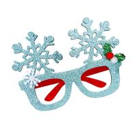 THINCAN Thèmes de vacances Lunettes décorées avec flocons de neige Lunettes confortables à porter pour la décoration Jeu de rôle pour adultes et enfants Props de costume de flocons de neige