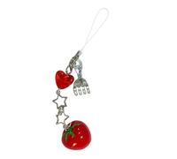 THINCAN Tomates/Fourchette/Cuillère Porte-clés Charme avec Décoration en Résine Perlée faite à la Main pour Portefeuilles et Téléphones Mode Cadeau pour Femme