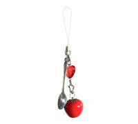 THINCAN Tomates/Fourchette/Cuillère Porte-clés Charme avec Décoration en Résine Perlée faite à la Main pour Portefeuilles et Téléphones Mode Cadeau pour Femme