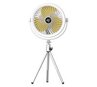 THINCAN Ventilateur de bureau à batterie 360 ° pour un meilleur espace de refroidissement Bureau Voyage Silencieux Trépied USB Port de charge Refroidissement