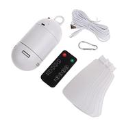 THINCAN Ventilateur de plafond à 4 vitesses de 10" - 4 vitesses - 4000 mAh - USB - Ventilateur de plafond - Ventilateur silencieux - Camping - Excursion - Tente - Baldaquin - Ventilateur dôme