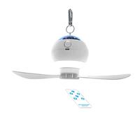 THINCAN Ventilateur de plafond de dortoir Type 3000 mAh Ventilateur électrique silencieux Télécommande Projection et éclairage pour le refroidisseur de camping