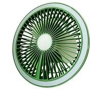 THINCAN Ventilateur électrique multifonction 1200 mAh rechargeable par USB 3 vitesses pour la maison et l'extérieur Éclairage LED coloré