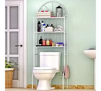 THINFAR Étagère de Rangement à 3 Niveaux pour Machine à Laver - Etagère de Salle de Bain Meuble de Rangement au- Économie d'espace - avec 3 tablettes,165 * 55 * 26cm (65*34*177cm,Blanc)