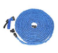 THINFAR Tuyau d'arrosage extensible de 50FT/175FT/100FT/175FT tuyau d'arrosage extensible 3 fois, tuyau magique flexible, anti-fuite, léger et facile à ranger (100FT - Bleu)