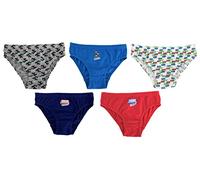 Thingimijigs Lot de 5 paires de sous-vêtements en coton mélangé pour garçon Motif bus et voiture, multicolore, 2-3 ans